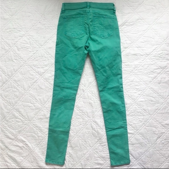 Rag & Bone Vintg Biscay Turquoise Green Jegging Jeans Size 24 - Picture 7 of 10